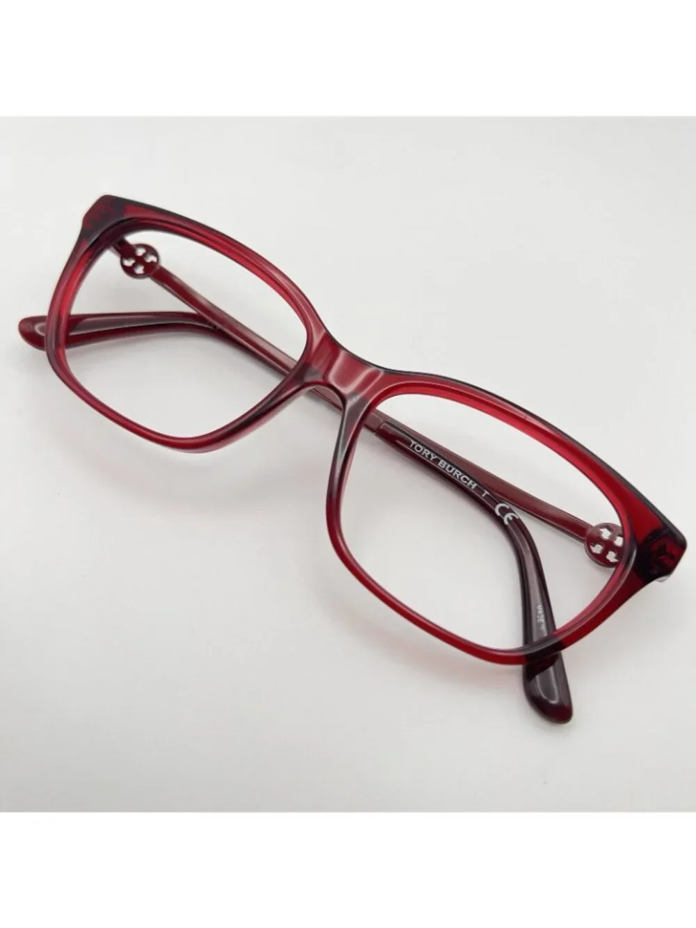 Tory Burch TY 2107 1801 Burgundy Red Cat Eye Square Eyeglass Frames 52-15-140